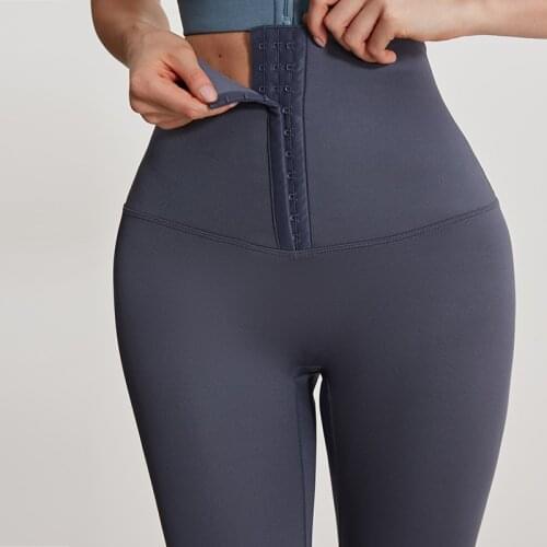 Fitness women corset hip lift postpartum high waist tights yoga pants Waisted Workout leggings Women Gym Running Training Tights
