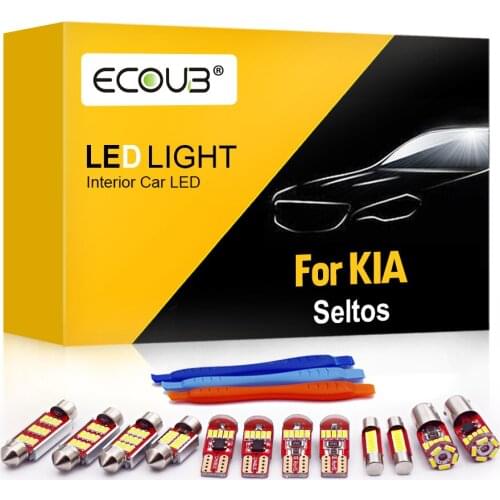 11Pcs Canbus LED Interior Light Bulbs Kit for KIA Seltos 2019 2020 2021 Dome Map Indoor Trunk Light Car LED Lamp Package