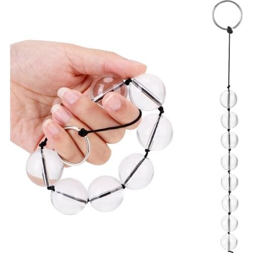 8x22mm Anal Beads Glass Butt Plug Vaginal Ball Sex Toys For Women Adults Products Couple Tools Erotic Machine Bondage Games Shop