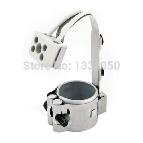 AC 220V 140W Silver Tone Double Wire Band Heater 30mm x 30mm