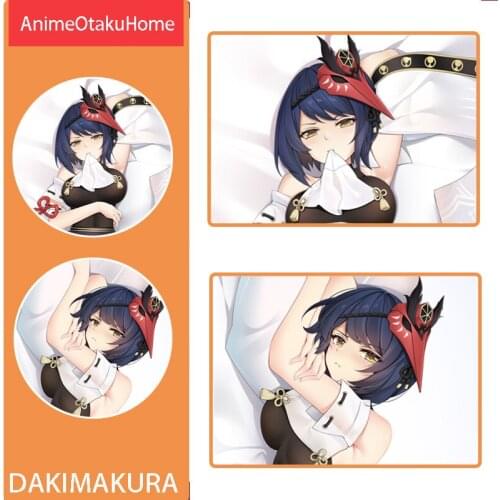 Anime Game Genshin Impact Kujo Sara Hugging Double-Sided Printed Pillowcase Otaku Bedding Decoration Dakimakura Pillow Case Gift