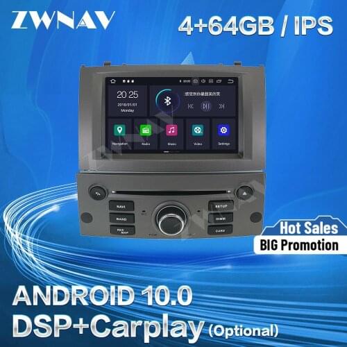 Carplay For Peugeot 407 2004 2005 2006 2007 2008 2009 2010 Android 10 Player GPS Navi Auto Audio Stereo Radio Recorder Head Unit