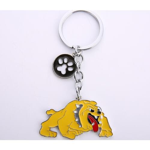 New Diy Bully Dogs Key Chain Dogs Key Ring Jewelry Women Bag Charm Keychain Dog Feet Pendant Paw Prints Tags Gift
