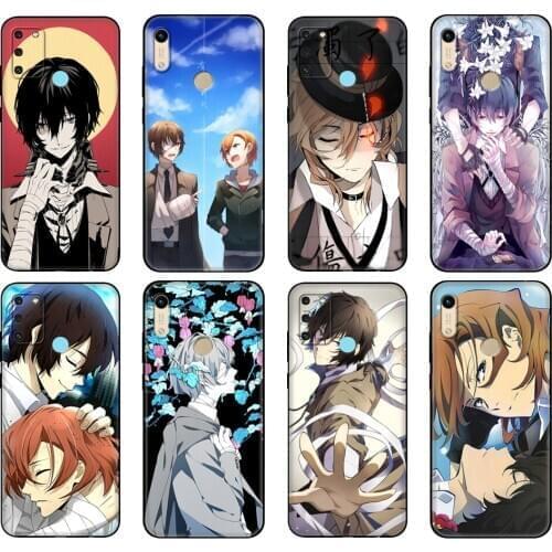 Black tpu Case For Huawei Honor 8a 8s Prime 9 Lite honor 9A 9C 9X Premium 9x Pro 9S Case Anime Bungou Stray Dogs Dazai Osamu