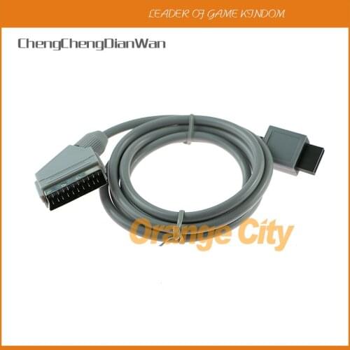 ChengChengDianWan High Quality Connectors RGB Scart Cable For Nintendo Wii HD HDTV AV Cord Cable For Wii NTSC 2pcs/lot