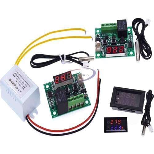 W1209WK W1209 DC 12V AC 110V 220V Digital Thermostat Temperature Controller Regulator Thermoregulator Incubator Sensor Meter NTC
