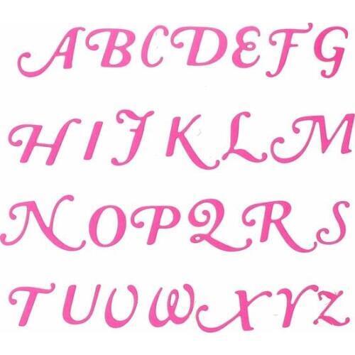 Flourish Letters Metal Cutting Dies Stencils for DIY Scrapbooking/photo album Decorative Embossing DIY Paper Cards