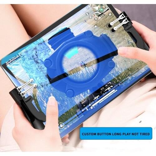 For PUBG Controller Six Finger Pubg Mobile Trigger Gamepad Grip L R Fire Aim Button Joystick for Ipad Tablet FPS Handle