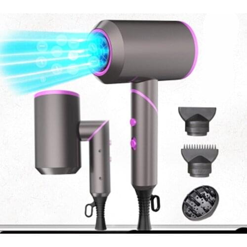 2000W Professional Hair Dryer Negative Ion Hair Dryer Handle Foldable Blower Cold Air Hot Air Brush Blow Strong Hair Salon Type