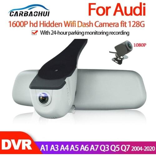 For Audi A1 A3 A4 A5 A6 A7 A8 Q3 Q5 Q7 TT 2004-2020 Car Mini Wifi Camera Full HD 1600P Car Dash Cam Video Recorder Original DVR