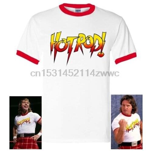 Rowdy T shirt Men Roddy Piper Tees Hot Rod 100% casual gift tee Asia Size