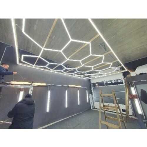GE8088 Popular Design Car Care Detailing Workshop Led Hexagonal Wall Light
