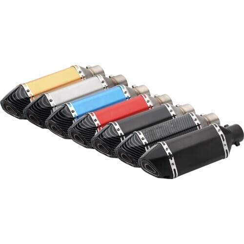 Inlet 51mm Motorcycle Exhaust Pipe Muffler Motorbike Pitbike Muffler Exhaust Pipe Escape Moto Universal for MT03 MT07 MT09 etc