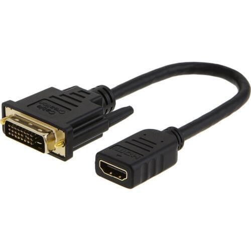 HDMI to DVI Cable,Bi-Directional HDMI Female to DVI-D(24+1) Male Adapter, 1080P DVI to HDMI Conveter, 3D, 0.15M