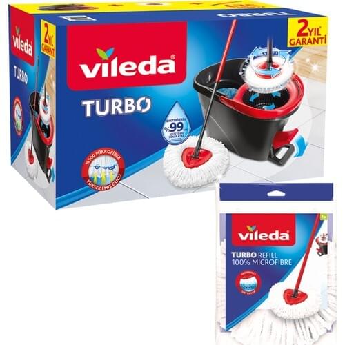 Vileda Turbo Pedal Cleaning Set + 1 Spare