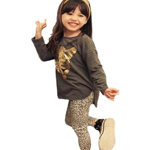 Autumn Girls Clothing Sets Children Clothing Cartoon Full Sleeve T Shirt Legging Pants 2PCS Christmas Clothes Baby Girl Clothes