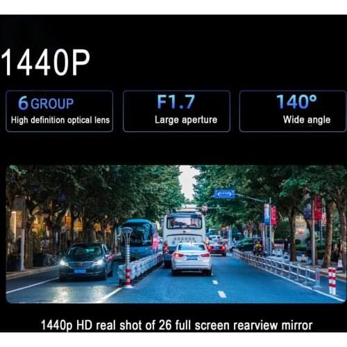 80% Hot Sales A26 2K Dash Camera Car Dual Lened Full HD Rear View Mirror Auto Dashcam Recorder
