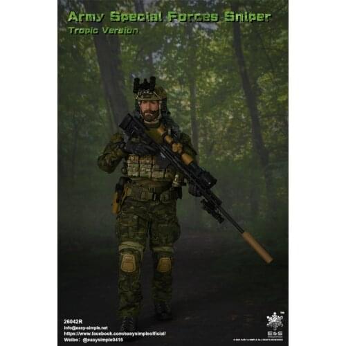 Scale 1/6 EASY&SIMPLE ES 26042R USA Continental Tropical Version Weapon Gun XM2010 Model For Mostly 12inch Doll Soldier