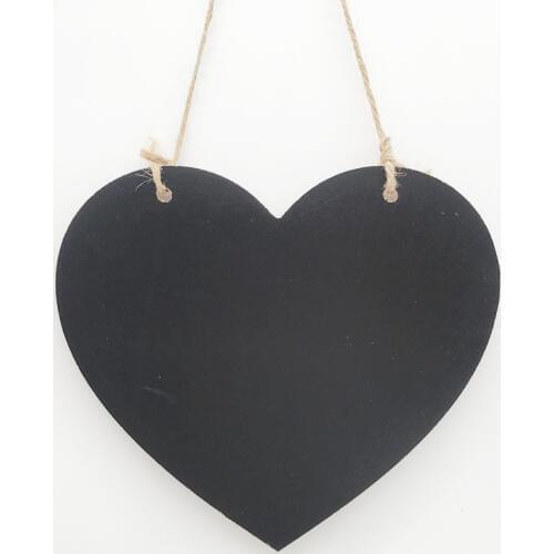 Heart Shaped Hanging Chalkboard Sign Chalk Board Signs Blackboard Message Board Plaque Stores, Home Decor, Wedding