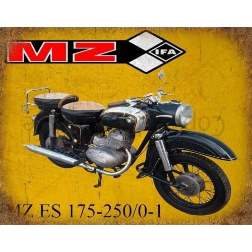 MZ ES 175-250 DDR MOTORCYCLE METAL TIN SIGN POSTER WALL PLAQUE