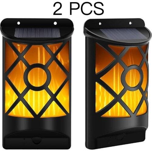 Solar Outdoor Fence Wall Lights Led Garden Decorative Lighting Waterproof Automatic Patio Lamps for Front Door Stair Path 2 Pack