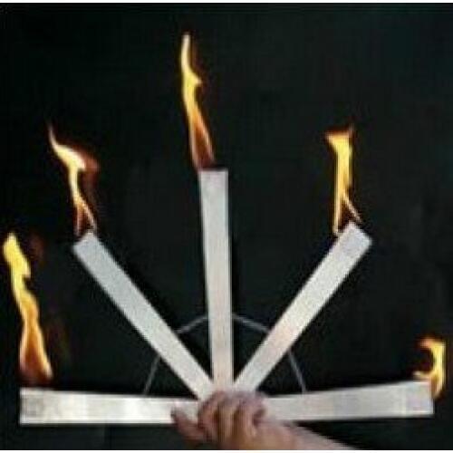 Fire Fan set, One Torch to Five then Disappear in the Bag and Transform to Silk, illusions comedy, novelties party/jokes