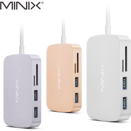 Original MINIX NEO C USB Hub Multiport Adapter with HDMI-compatible Gigabit Ethernet Port USB-C Adapter Compatible with MacBook