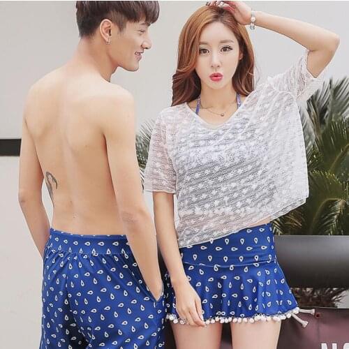 Couples board shorts swimming trunks woman beach short pants board shorts leisure swimwear Summer lovers swimsuit beach surf