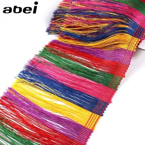 15cm 2Yards Rainbow Color Braided Tassel Lace Drop Fringe Ribbon Handmade Patchwork Crafts DIY Sewing Clothes Dress Bags Fabric
