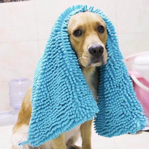 Pet Towel Fiber Chenille Dog Quick-drying Absorbent Towel Cat Puppy Big Dog Bath Towel Large Bath Towel Bath Supplies