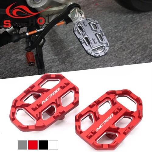 For Honda NC700S NC700X Motorcycle Billet Wide Foot Pegs Pedals Footrest Enlarge Footpeg fit for Honda NC700S/X with NC700 LOGO