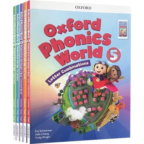 10 books Oxford natural spelling textbook Oxford Phonics World 5 textbook + 5 workbook children English teaching learning