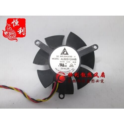 Detla Electronics AUB0512HHB BJ38 DC 12V 0.27A Server Cooling Fan