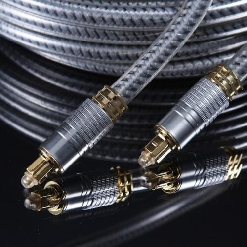 OD8.0mm High Quality Silver Digital Optical Optic Fiber Toslink Audio SPDIF Cable Cord 1m 1.5m 1.8m 3m 5m 8m 10m 15m 20m