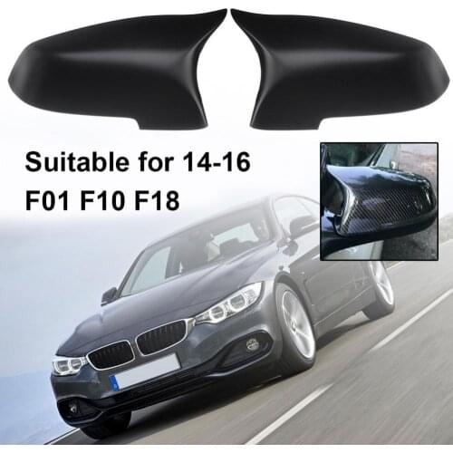 1 Pair Auto Car Left Right Rearview Mirror Cover Caps ABS carbon fiber Rearview Mirror Cover for BMW E60 F01 F10 F18 14-16