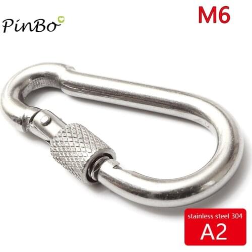 10pcs M6 Metal Screw Lock Carabiner Hook Snap Clip D-Ring Outdoor Camping