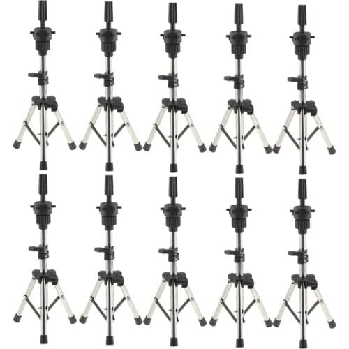 10x Mannequin Tripod Steel Holder Stand Makeup Manikin Head Rack Training