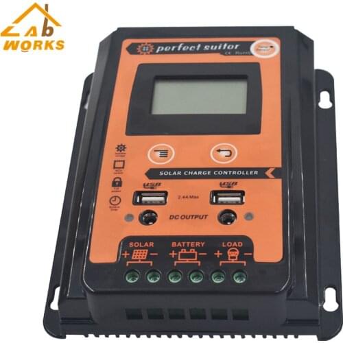 12V 24V 30A 50A 70A MPPT Solar Charge Controller Solar Panel Battery Regulator Dual USB LCD Display