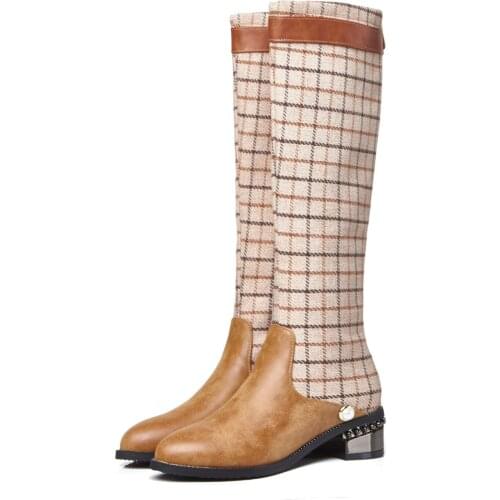 2021 Plus Size Design Down Booties Female Fashion Motorcycle Winter Women Highs Boots Pu Leather Booty Womens Shoes