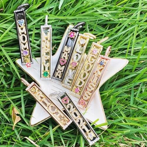 2021 Trendy Slide letters charms pendants DIY n-a-m-e bangles choose letters after order accessories or letters seperate 51407
