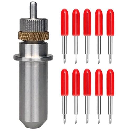 45 Degree 10pcs Plotter Blades Vinyl Cutter for Gcc Jaguar +1pc Blade Holder Milling Engraving Machine Cutting Tool
