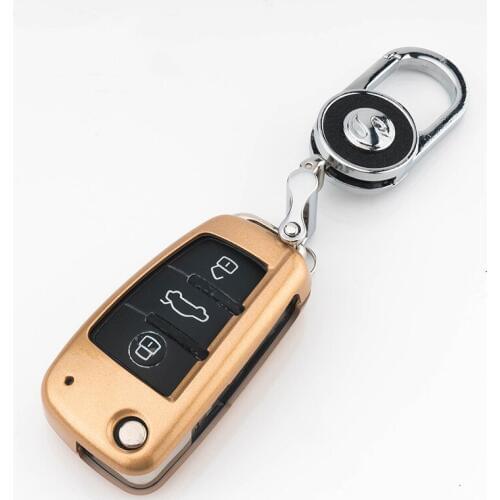 ABS Car Key Cover Case Holder Protector Shell for Audi A3 A5 Q3 Q5 A6 C5 C6 A4 B6 B7 B8 TT 80 S6 Auto Key Accessories