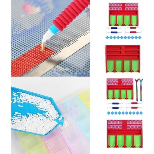 Diamond Painting Tray Organizer Holder DIY Diamond Painting Kits Drill Pens Tools Accessories for DIY Arts Crafts