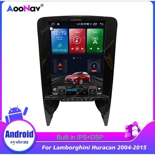 2 Din Car Radio For Lamborghini Huracan 2004-2015 Vertical Screen GPS Navigation Auto Radio Android System Multimedia Player