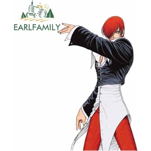 EARLFAMILY 13cm x 12cm for Iori Yagami Decal Bumper Windows Personality Scratch-Proof Car Sticker Air Conditioner Vinyl Car Wrap