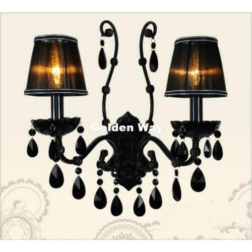 Free Shipping Black Color Wall Lamp European Decor Loft Wall Light Modern Wall Bed Restaurant Bathroom Home Decoration Lighting