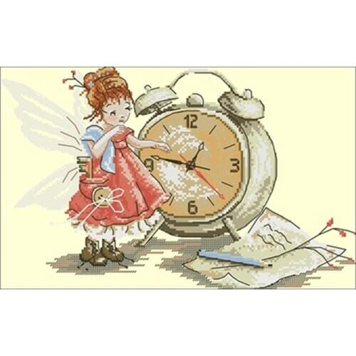 Clock spirit patterns Counted Cross Stitch 11CT 14CT DIY Chinese Cross Stitch Kits Embroidery Needlework Sets home decor