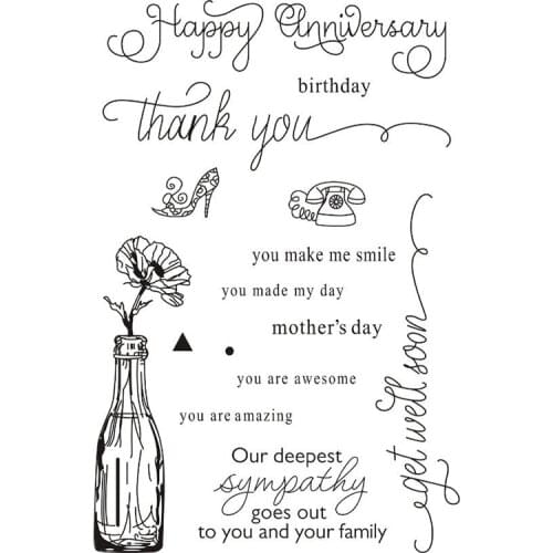 Clear Stamps Card Quote Stamps DIY Card Making Decorative Stamps Scrapbooking