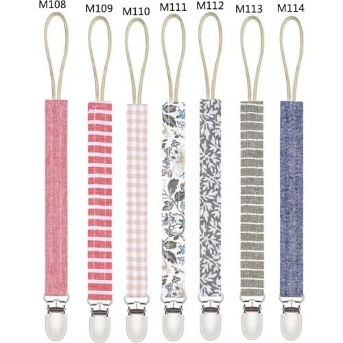 Soother Holder Cotton Baby Pacifier Clip Pacifier Chain Dummy Clip for Nipples P31B