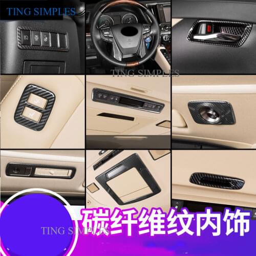 For Toyota Alphard 30 Vellfire 2016 2017 2018 2019 ABS Matte/Carbon fiber Interior modification car styling accessories